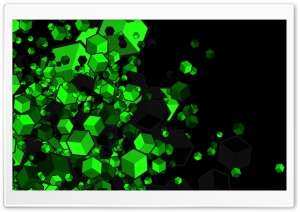 Green Cubes Ultra HD Wallpaper for 4K UHD Widescreen desktop, tablet & smartphone