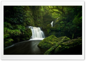 Green Forest Waterfall Ultra HD Wallpaper for 4K UHD Widescreen desktop, tablet & smartphone