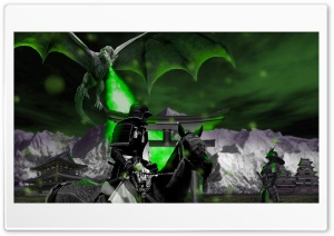Green samurai Ultra HD Wallpaper for 4K UHD Widescreen desktop, tablet & smartphone
