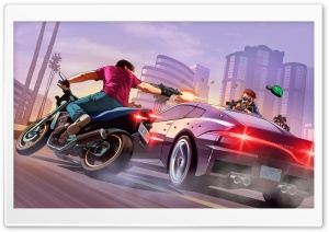 GTA 5 Street Fight Ultra HD Wallpaper for 4K UHD Widescreen desktop, tablet & smartphone