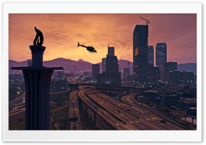 GTA V City Ultra HD Wallpaper for 4K UHD Widescreen desktop, tablet & smartphone