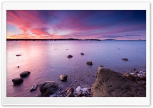 Half Moon Bay Sunset Ultra HD Wallpaper for 4K UHD Widescreen desktop, tablet & smartphone