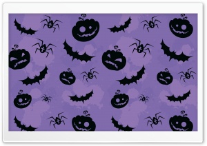 Halloween Holiday Background Bats Jack-o-lanterns Spiders Ultra HD Wallpaper for 4K UHD Widescreen desktop, tablet & smartphone