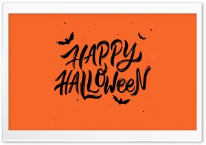 Happy Halloween Orange Background Ultra HD Wallpaper for 4K UHD Widescreen desktop, tablet & smartphone
