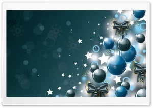 Happy New Year, Blue Christmas Balls Ultra HD Wallpaper for 4K UHD Widescreen desktop, tablet & smartphone