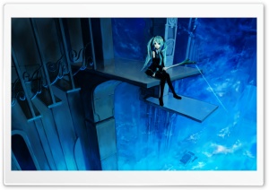 Hatsune Miku Fishing Ultra HD Wallpaper for 4K UHD Widescreen desktop, tablet & smartphone