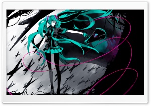 Hatsune Miku Vocaloid Ultra HD Wallpaper for 4K UHD Widescreen desktop, tablet & smartphone