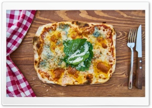 Homemade Cheese Pizza Ultra HD Wallpaper for 4K UHD Widescreen desktop, tablet & smartphone