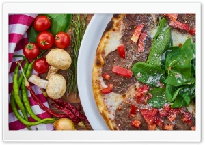 Homemade Pizza Ultra HD Wallpaper for 4K UHD Widescreen desktop, tablet & smartphone