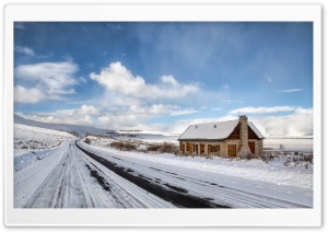 House Road Winter Ultra HD Wallpaper for 4K UHD Widescreen desktop, tablet & smartphone