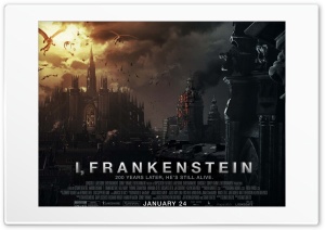 I Frankenstein 2014 Poster Movie Wallpaper HD Backgrounds Ultra HD Wallpaper for 4K UHD Widescreen desktop, tablet & smartphone