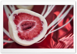 Ice Cream Coated Strawberry Ultra HD Wallpaper for 4K UHD Widescreen desktop, tablet & smartphone