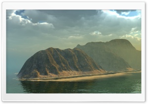 Island Sunset 3D Ultra HD Wallpaper for 4K UHD Widescreen desktop, tablet & smartphone