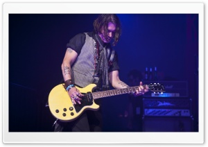 Johnny Depp Playing Guitar Ultra HD Wallpaper for 4K UHD Widescreen desktop, tablet & smartphone