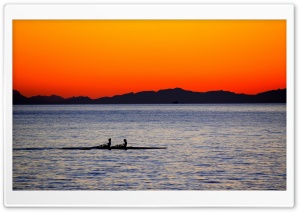 Kayaking, Sunset Ultra HD Wallpaper for 4K UHD Widescreen desktop, tablet & smartphone