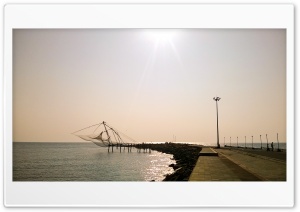 Kerala Beaches and fishing nets Ultra HD Wallpaper for 4K UHD Widescreen desktop, tablet & smartphone