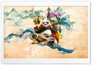 Kung Fu Panda 4 2024 Movie Ultra HD Wallpaper for 4K UHD Widescreen desktop, tablet & smartphone