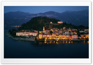 Lake Como, Night, Bellagio, Italy Ultra HD Wallpaper for 4K UHD Widescreen desktop, tablet & smartphone