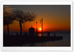 Lake Sunset Ultra HD Wallpaper for 4K UHD Widescreen desktop, tablet & smartphone