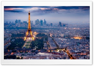 Landscape Paris night Ultra HD Wallpaper for 4K UHD Widescreen desktop, tablet & smartphone