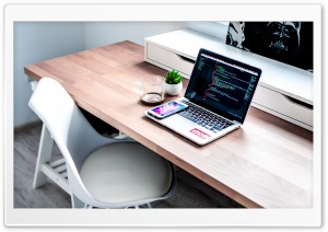 Laptop, Smartphone, Desk Ultra HD Wallpaper for 4K UHD Widescreen desktop, tablet & smartphone