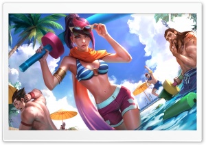 League of Legends - Pool Party Fiora Ultra HD Wallpaper for 4K UHD Widescreen desktop, tablet & smartphone