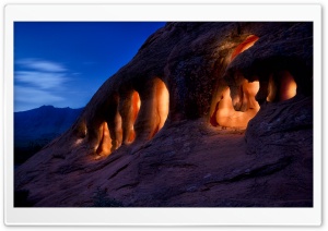 Lighted Rocks Ultra HD Wallpaper for 4K UHD Widescreen desktop, tablet & smartphone