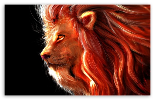 Lion Painting Ultra HD Desktop Background Wallpaper for 4K UHD TV :  Widescreen & UltraWide Desktop & Laptop : Tablet : Smartphone