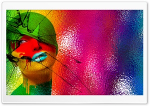 Lips Face Color Glass Ultra HD Wallpaper for 4K UHD Widescreen desktop, tablet & smartphone