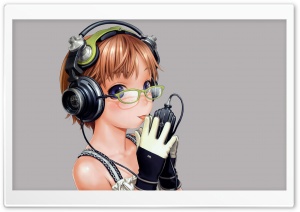 Listening Music Anime Ultra HD Wallpaper for 4K UHD Widescreen desktop, tablet & smartphone