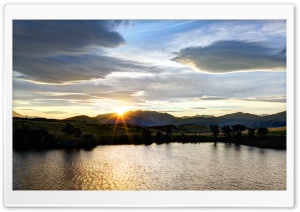 Little Lake at Sunset Ultra HD Wallpaper for 4K UHD Widescreen desktop, tablet & smartphone