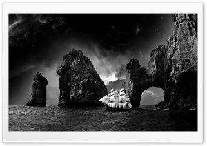 Lonely ship Ultra HD Wallpaper for 4K UHD Widescreen desktop, tablet & smartphone