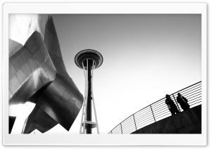 Looking Up At The Seattle Space Needle Ultra HD Wallpaper for 4K UHD Widescreen desktop, tablet & smartphone