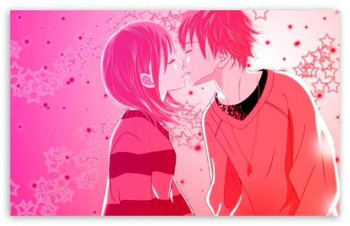 Love Anime Kiss Ultra Hd Desktop Background Wallpaper For