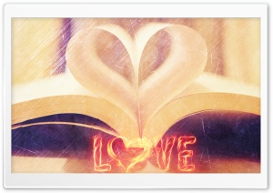 Love Book HD Wide Wallpaper for Widescreen