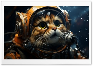 Lovely Space Kitten Ultra HD Wallpaper for 4K UHD Widescreen desktop, tablet & smartphone