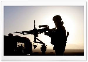 Machine Gun Man Ultra HD Wallpaper for 4K UHD Widescreen desktop, tablet & smartphone