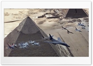maneuvering over the pyramids Ultra HD Wallpaper for 4K UHD Widescreen desktop, tablet & smartphone