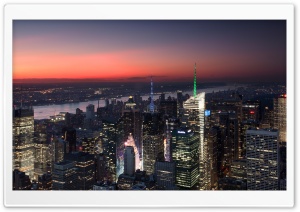 Manhattan At Night Ultra HD Wallpaper for 4K UHD Widescreen desktop, tablet & smartphone