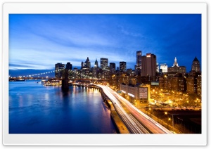 Manhattan By Night Ultra HD Wallpaper for 4K UHD Widescreen desktop, tablet & smartphone