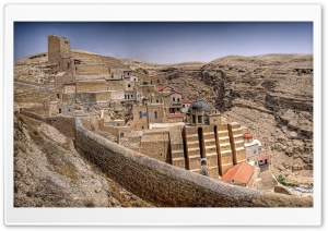 Mar Saba Monastery Greece Ultra HD Wallpaper for 4K UHD Widescreen desktop, tablet & smartphone