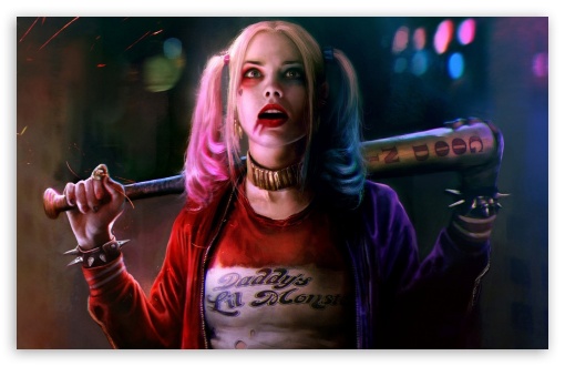 Margot Robbie as Harley Quinn, Suicide Squad Ultra HD Desktop Background  Wallpaper for 4K UHD TV : Widescreen & UltraWide Desktop & Laptop : Tablet  : Smartphone