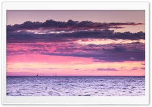 Mediterranean Sea, Pink Sunset Ultra HD Wallpaper for 4K UHD Widescreen desktop, tablet & smartphone