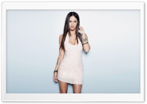 Megan Fox In White Dress Ultra HD Wallpaper for 4K UHD Widescreen desktop, tablet & smartphone