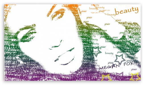 Megan Fox Portrait Typography UltraHD Wallpaper for 8K UHD TV 16:9 Ultra High Definition 2160p 1440p 1080p 900p 720p ; Mobile 16:9 - 2160p 1440p 1080p 900p 720p ;