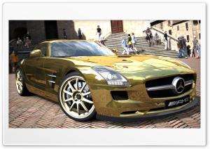 Mercedes Benz SLS AMG Gold Ultra HD Wallpaper for 4K UHD Widescreen desktop, tablet & smartphone