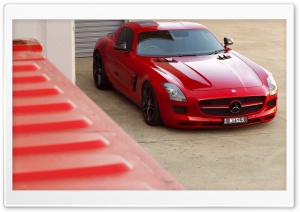 Mercedes SLS AMG Red Ultra HD Wallpaper for 4K UHD Widescreen desktop, tablet & smartphone