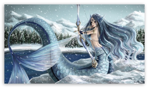 Mermaid Painting Art Ultra HD Desktop Background Wallpaper for 4K UHD TV :  Tablet : Smartphone