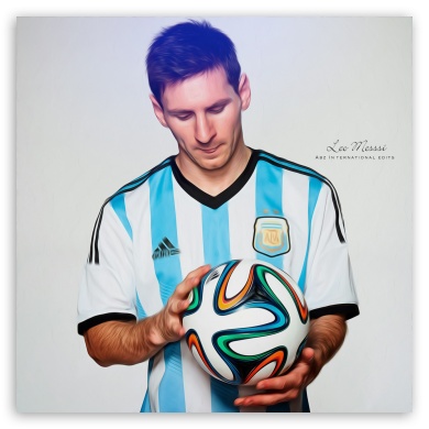 Messi Oil Painted UltraHD Wallpaper for Tablet 1:1 ;