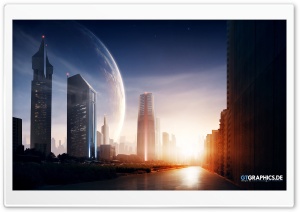 Metro City Eve Ultra HD Wallpaper for 4K UHD Widescreen desktop, tablet & smartphone